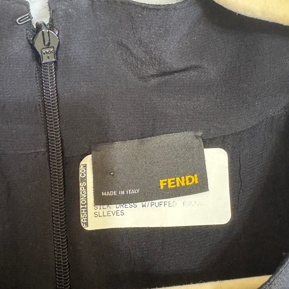 Fendi Black Structured Mini Dress - image 3